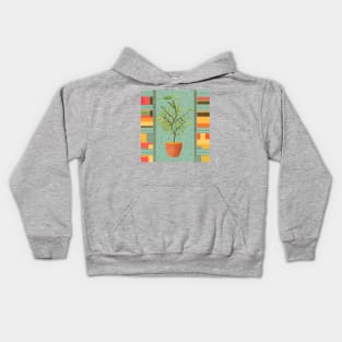 Aesthetic plant in a pot Kids Hoodie